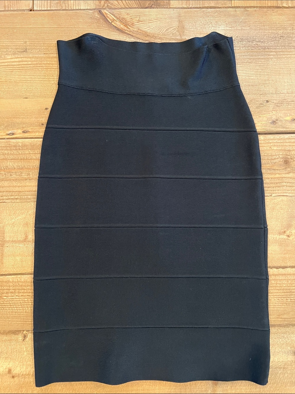BCBGMaxAzria Black Midi Bodycon Knit Dress